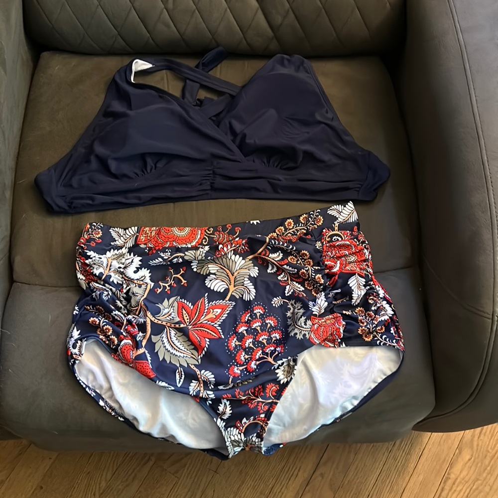 High waisted women’s bathing suit